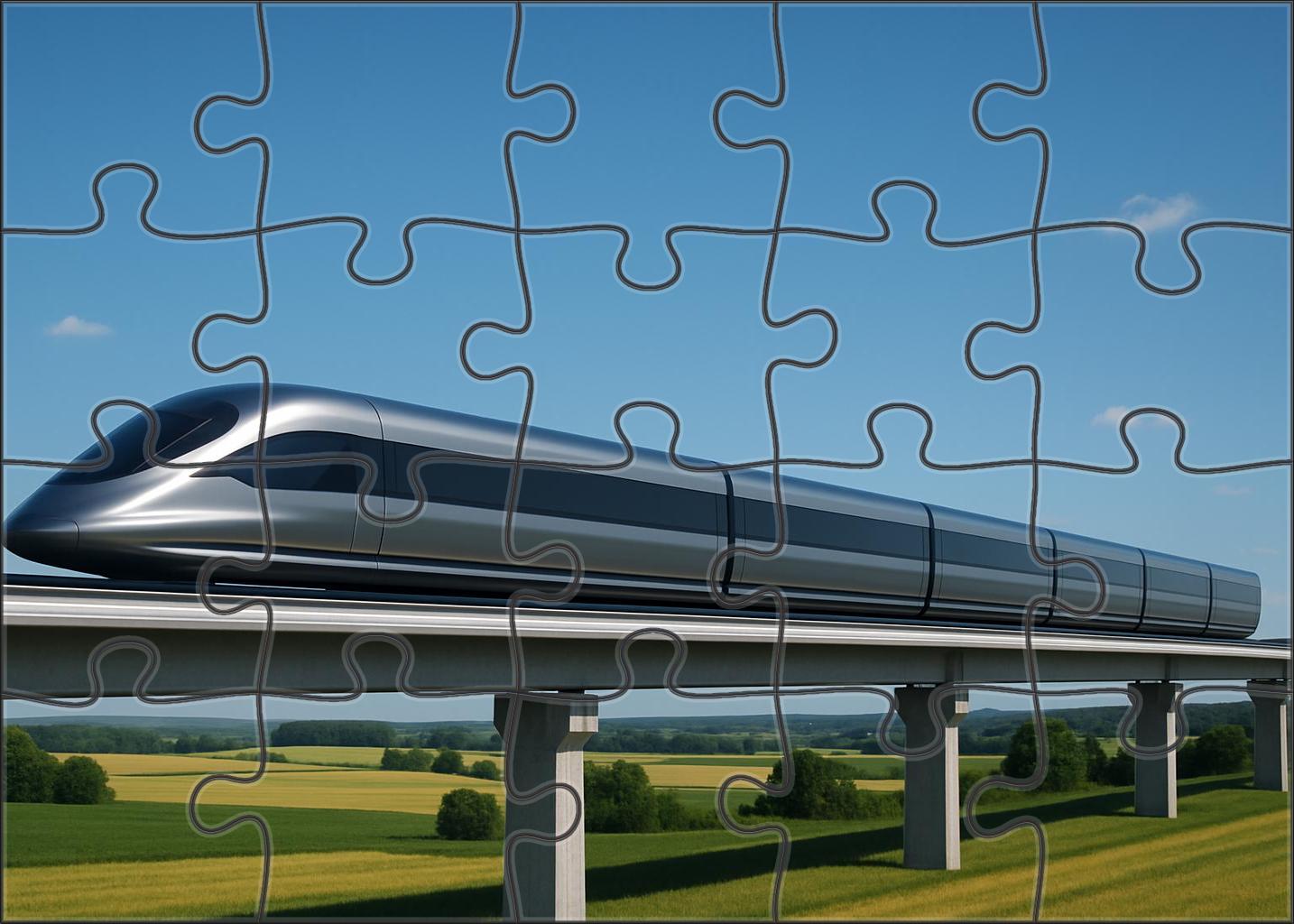 High-speed Magnetic Levitation Freight Train Puzzle Collection