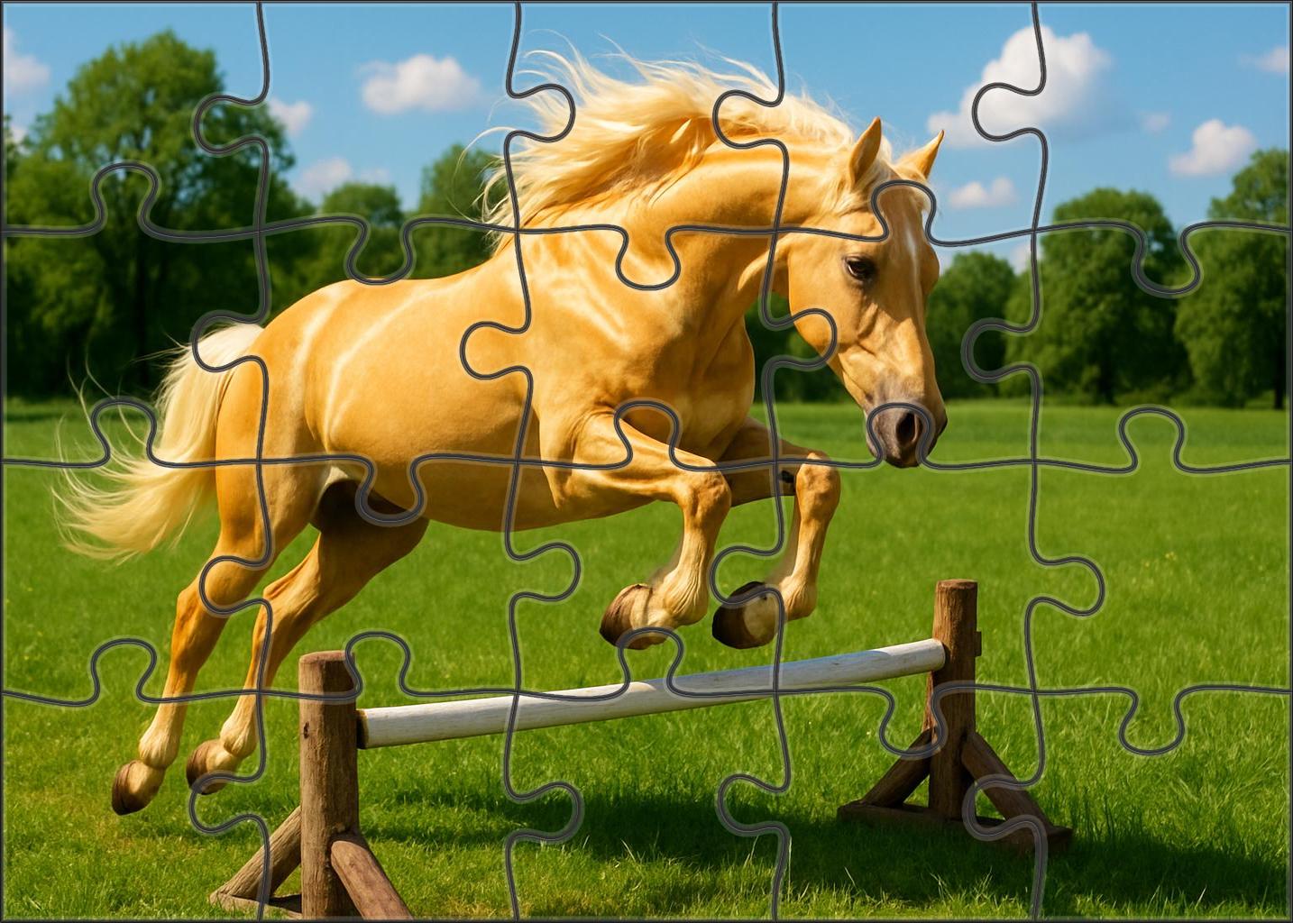 Sunfire Glimmer Sparkling Palomino Hunter Prospect Challenging Puzzles