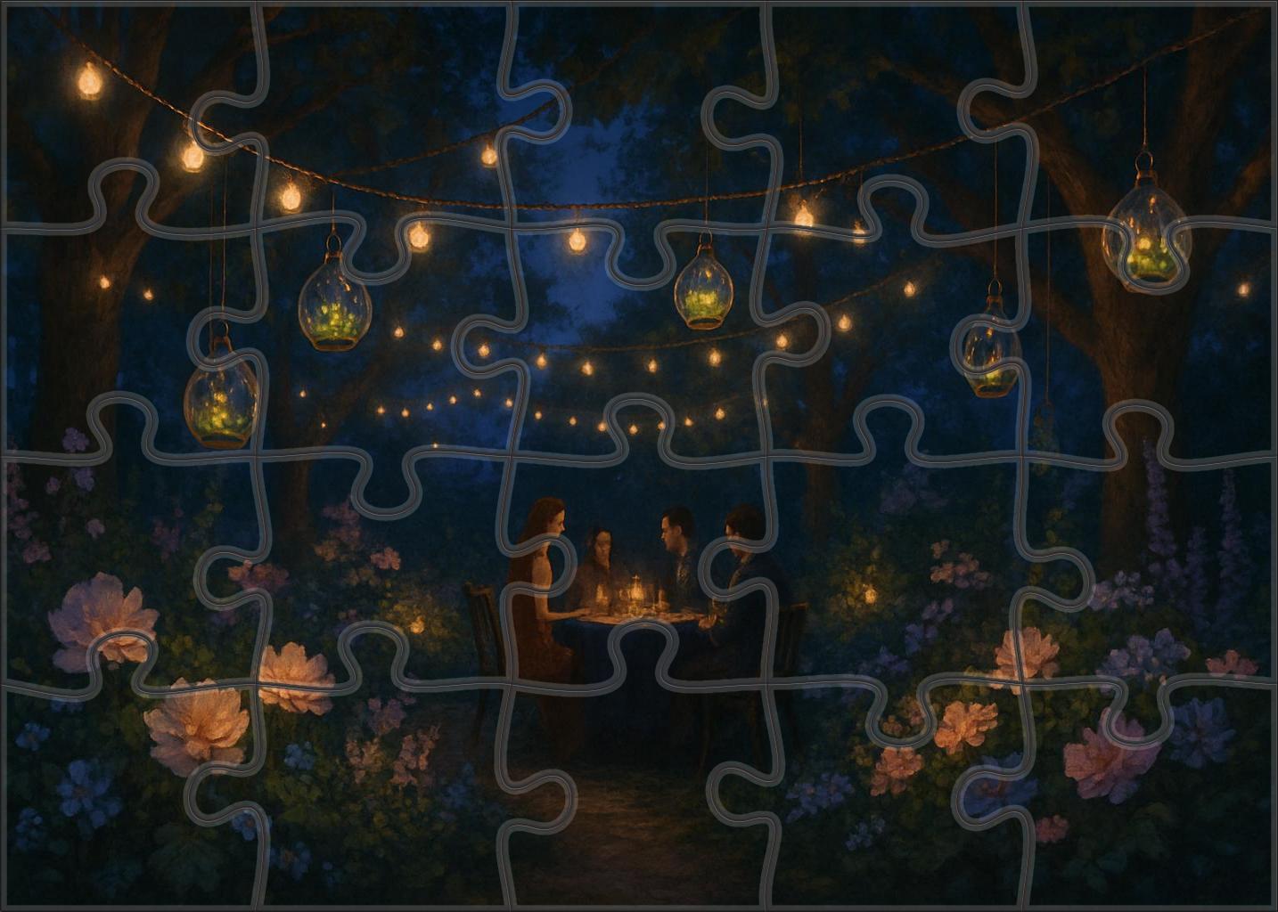 Mid-summer Night Garden Revelry Puzzle For Adults