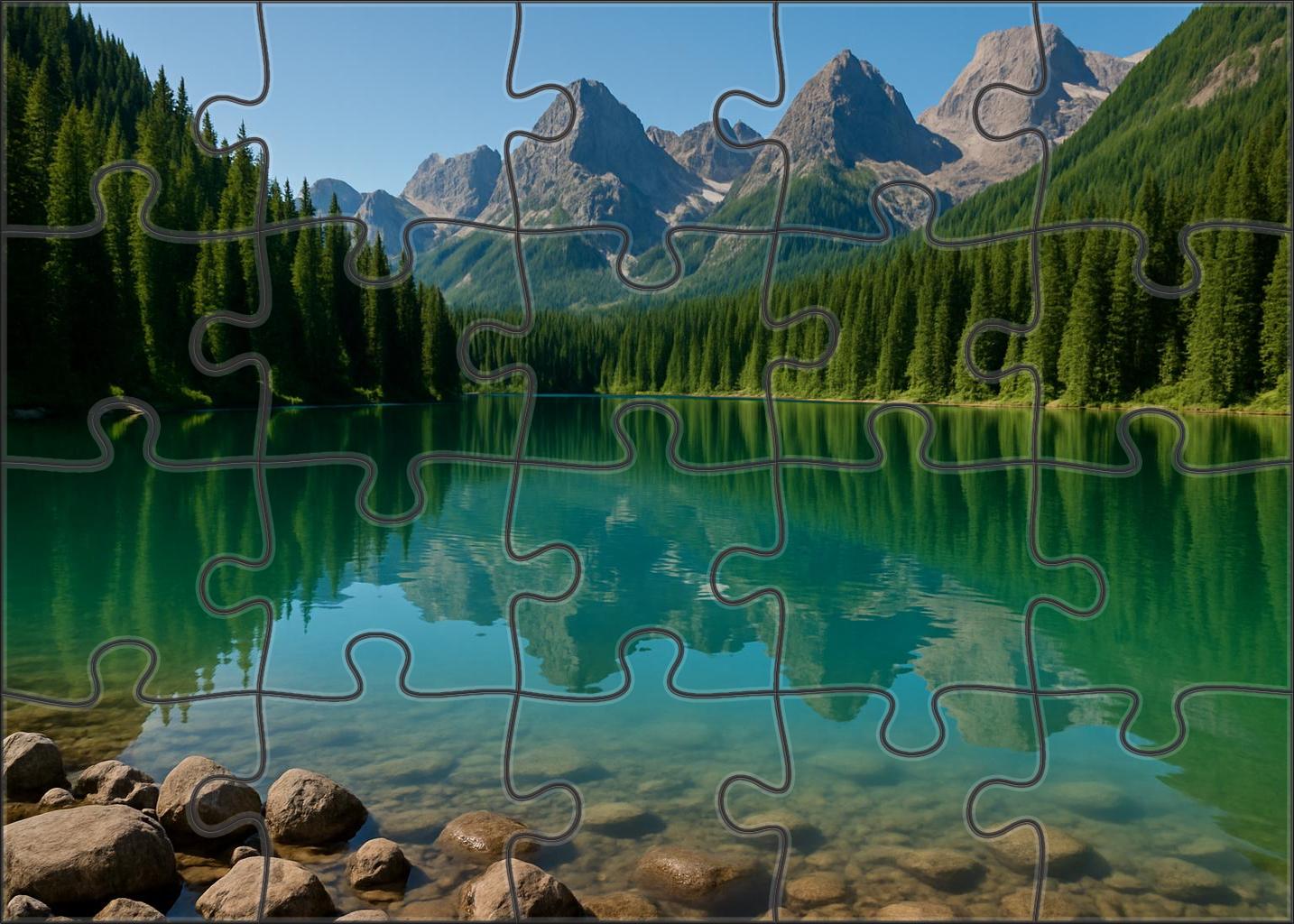 Crystal Alpine Lake 100 Piece Puzzle