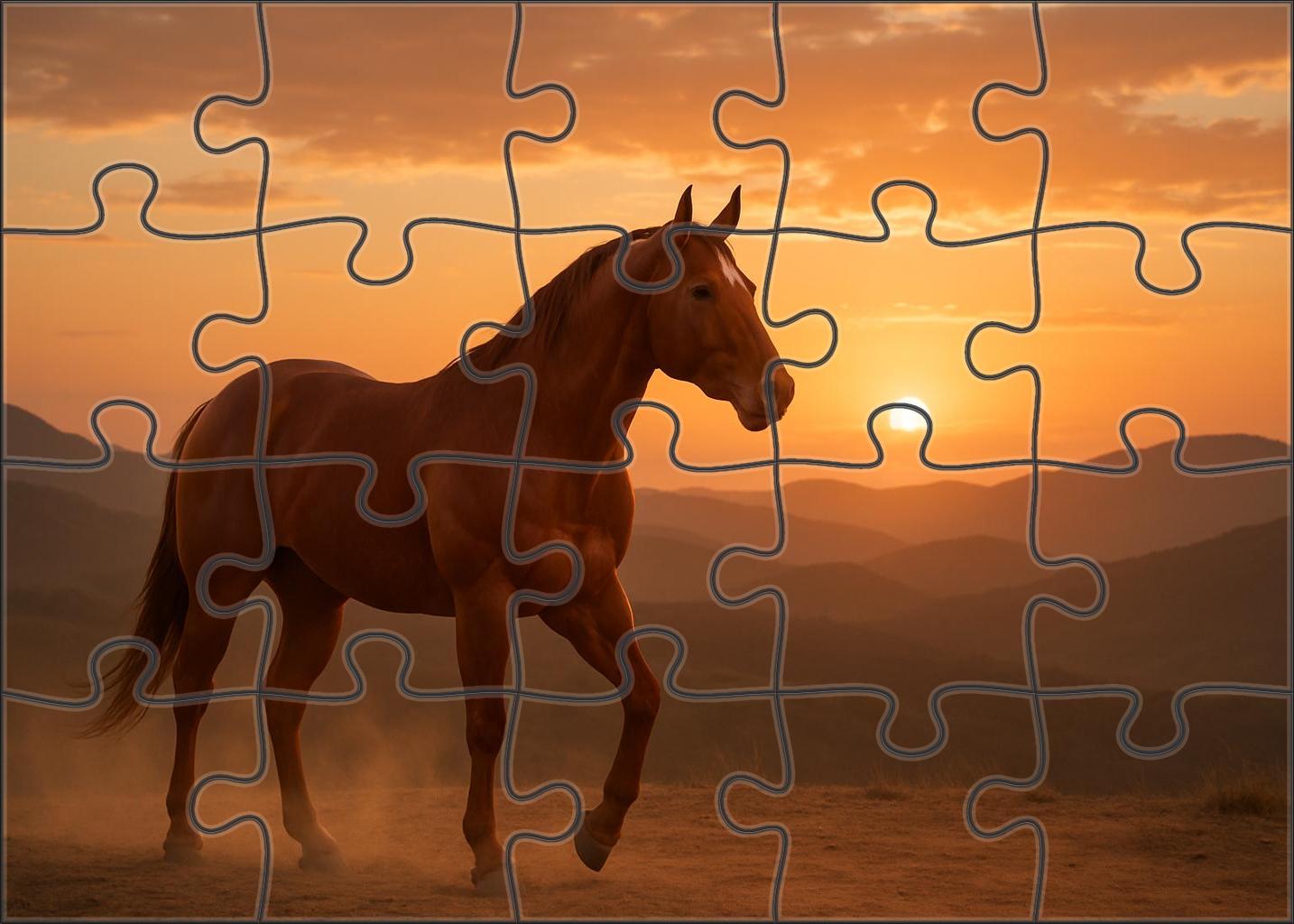 Rusty Ridge Rugged Sorrel Quarter Horse With Ground-covering Stride Puzzle For Kids