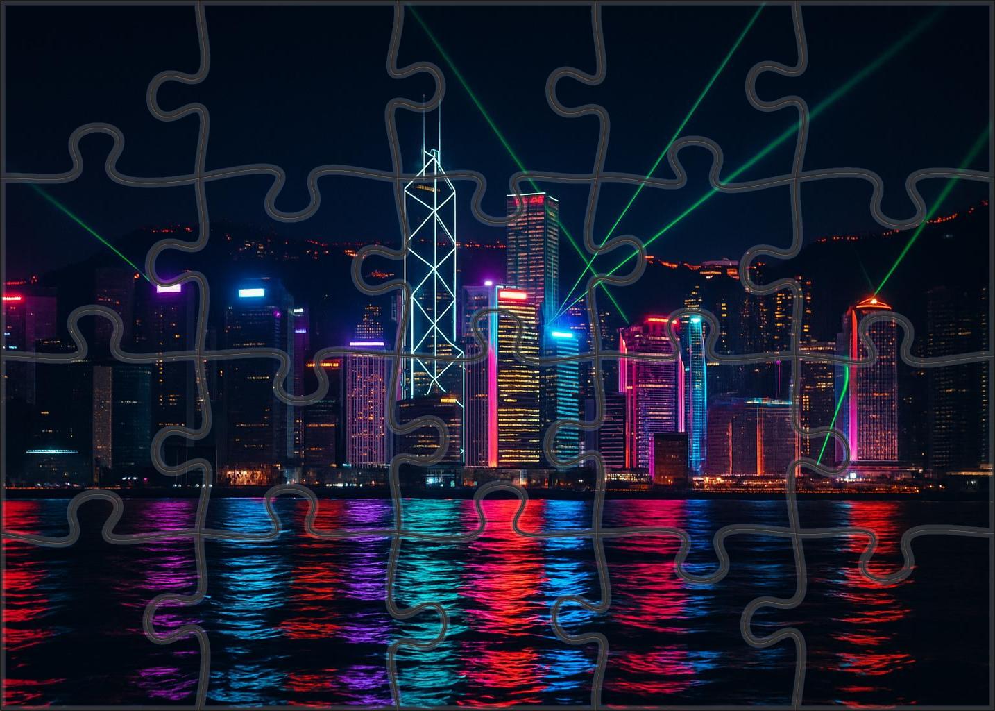 Hong Kong Victoria Harbour Skyline Globally Celebrated Ranked Among Top 5 Iconic Skylines 300 Piece Puzzle