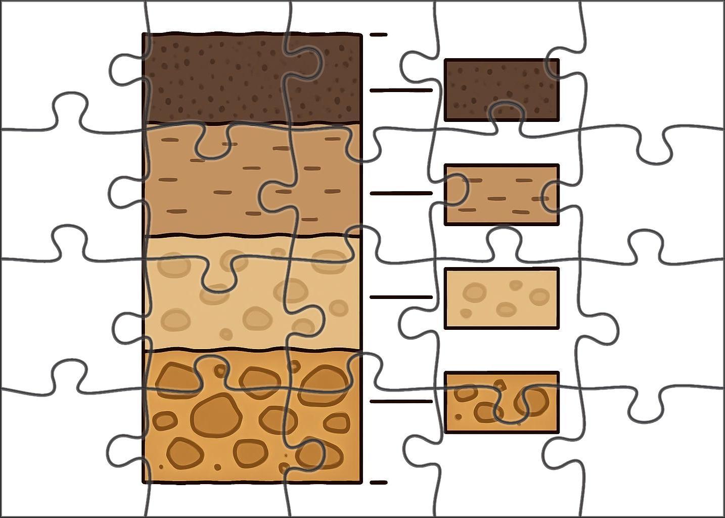 Multi-layer Soil Composition Cross-section 50 Piece Puzzle
