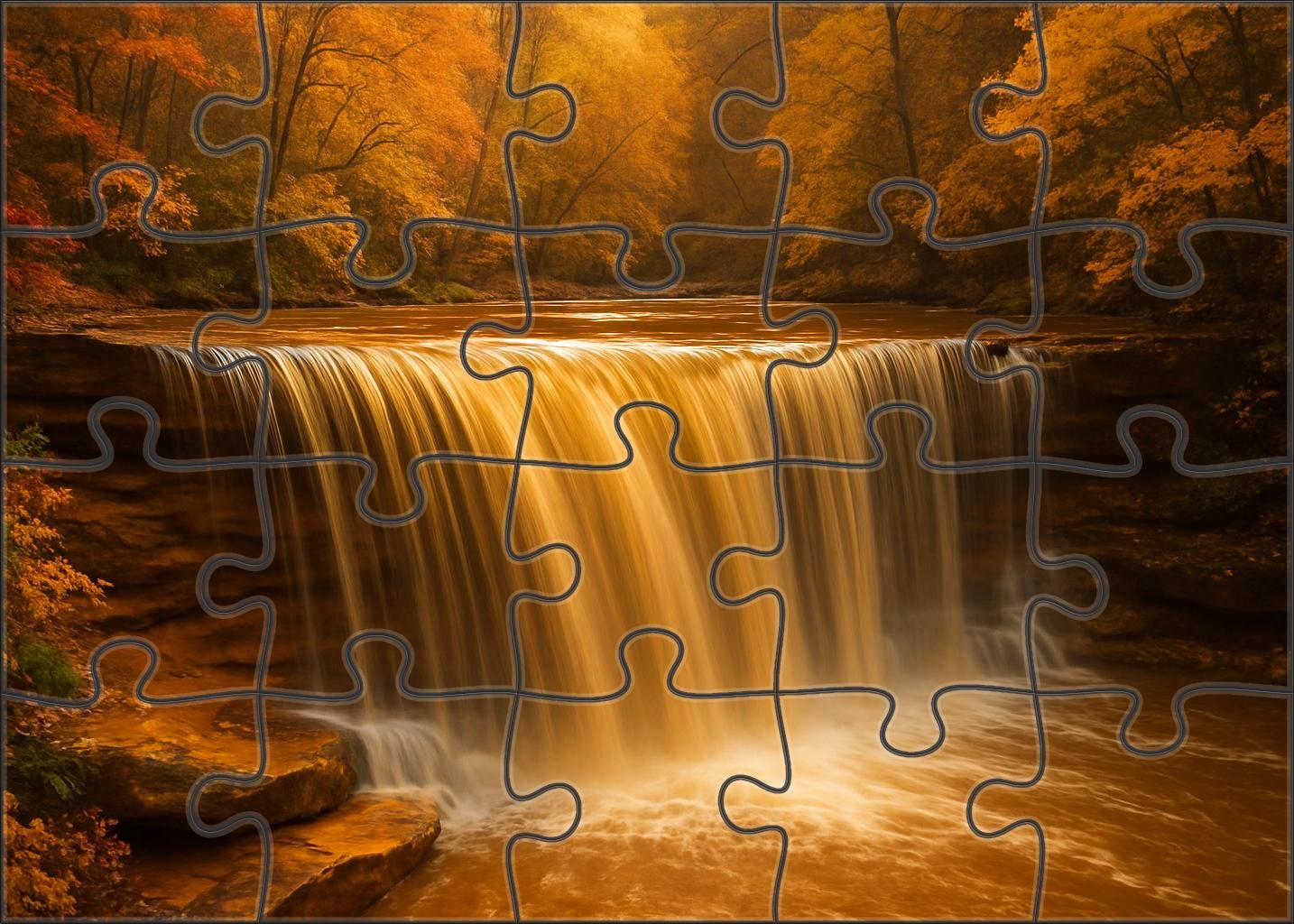 Amber Glow Fanfall 300 Piece Puzzle