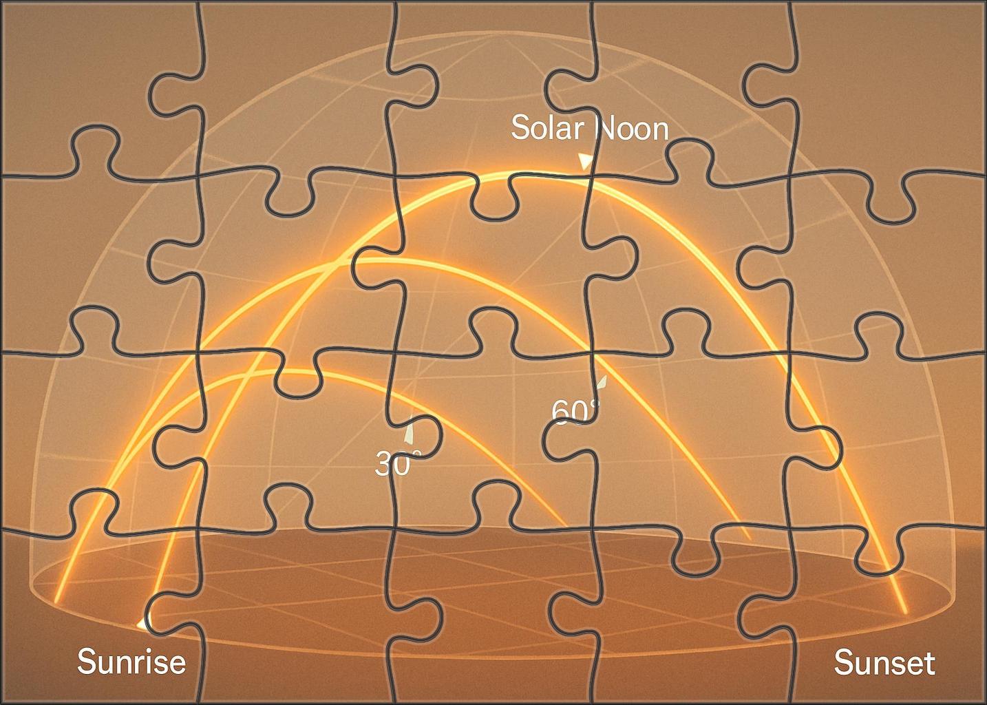 Sun Path And Shadow Projection Chart 500 Piece Puzzle