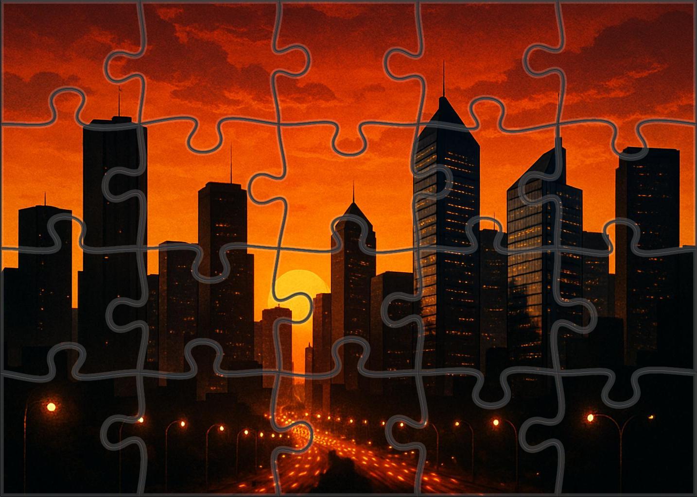 So Paulo Paulista Avenue Skyline Financial Heartbeat 100 Piece Puzzle