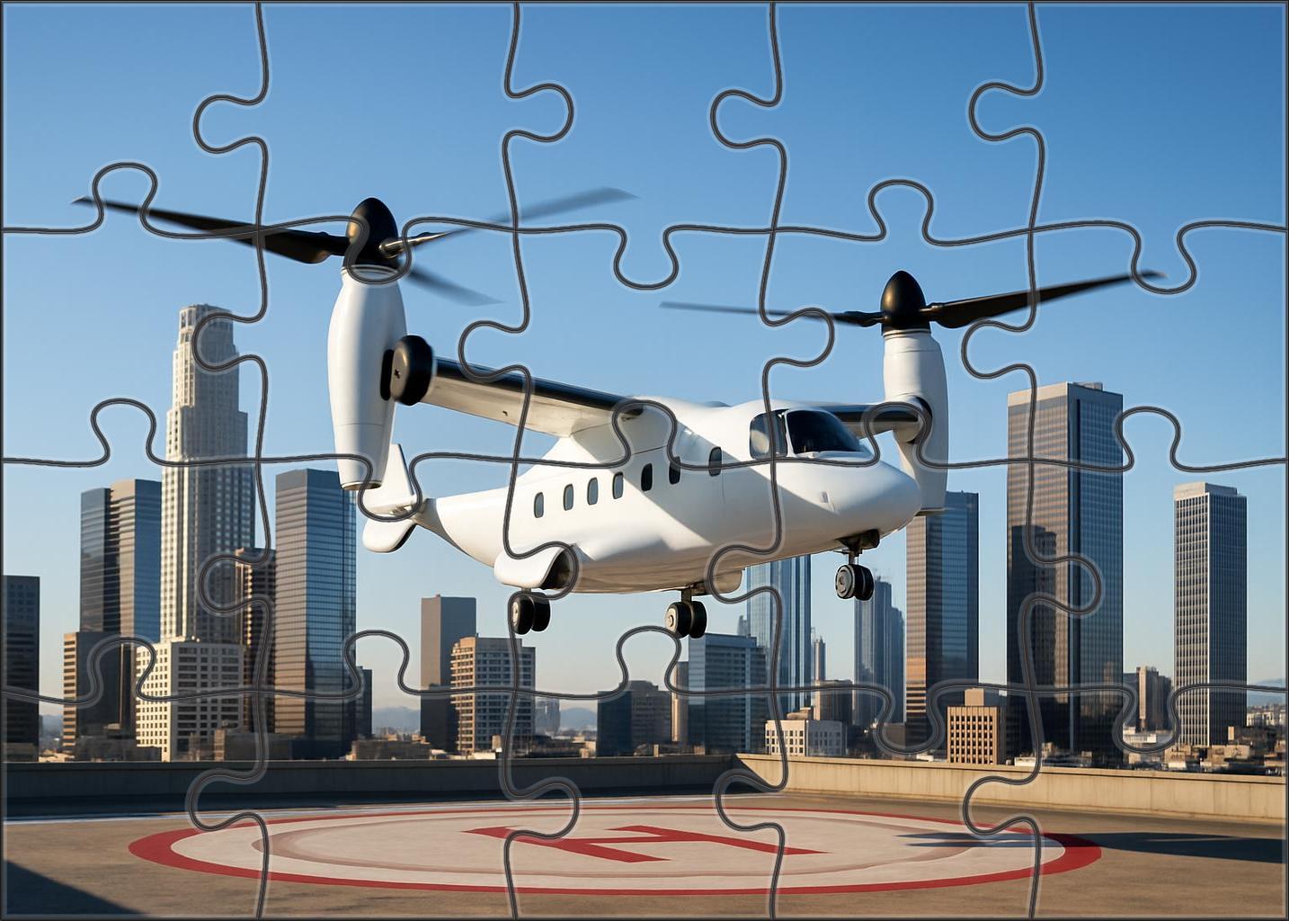 Electric Tiltrotor Commuter Aircraft 1000 Piece Puzzle