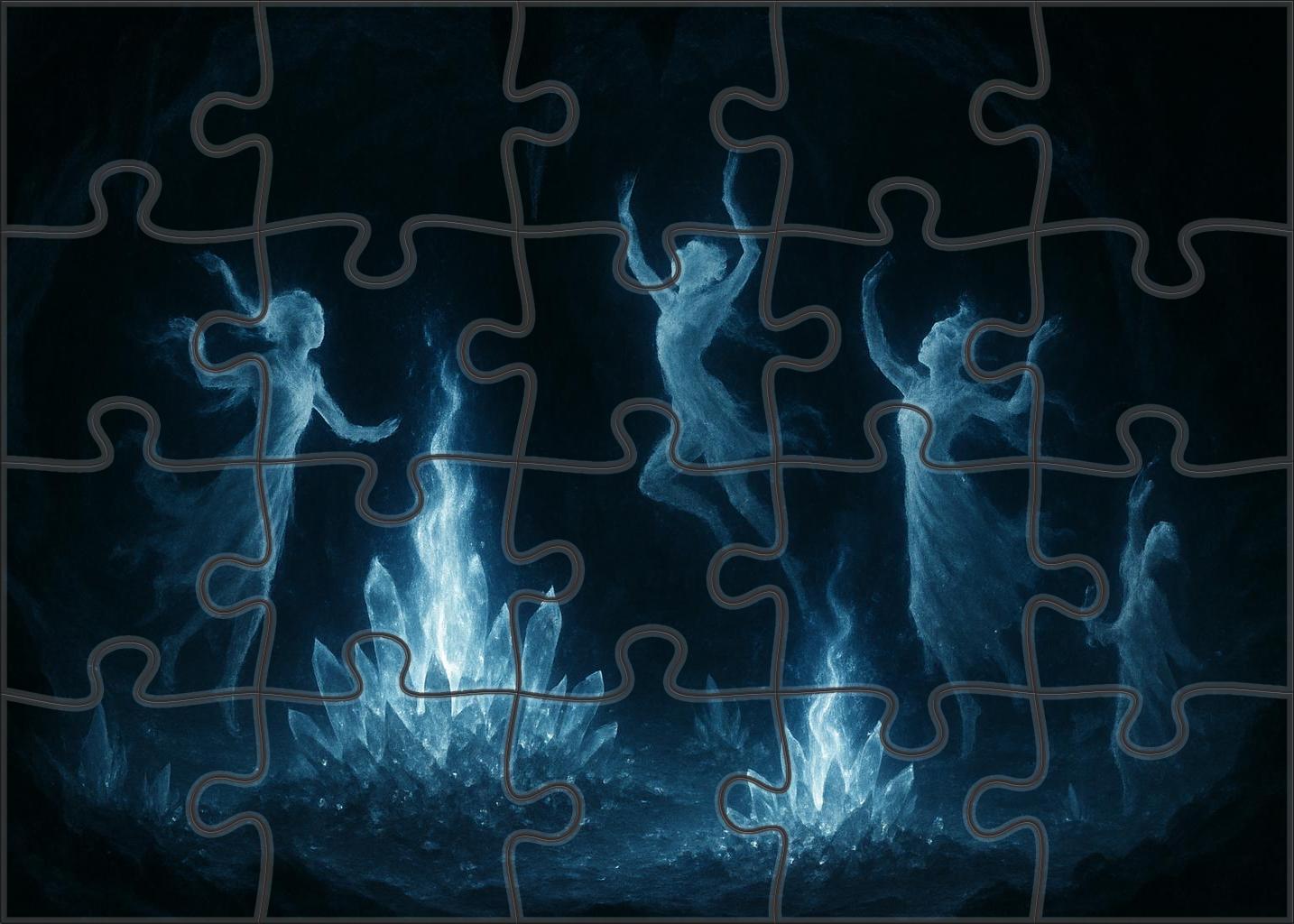 The Cavern Of Frozen Flames 300 Piece Puzzle