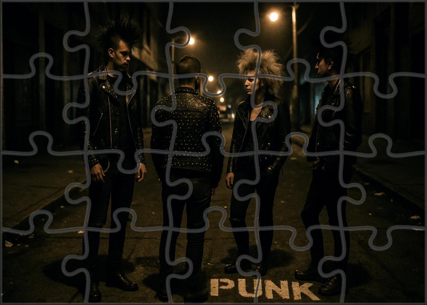 Post-punk Street Fashion Culture Unique Puzzle Design