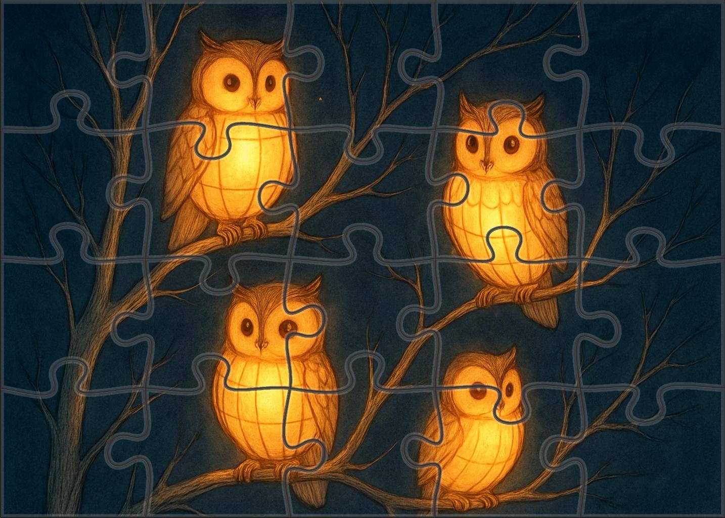 The Forest Of Floating Lantern Owls Puzzle Collection