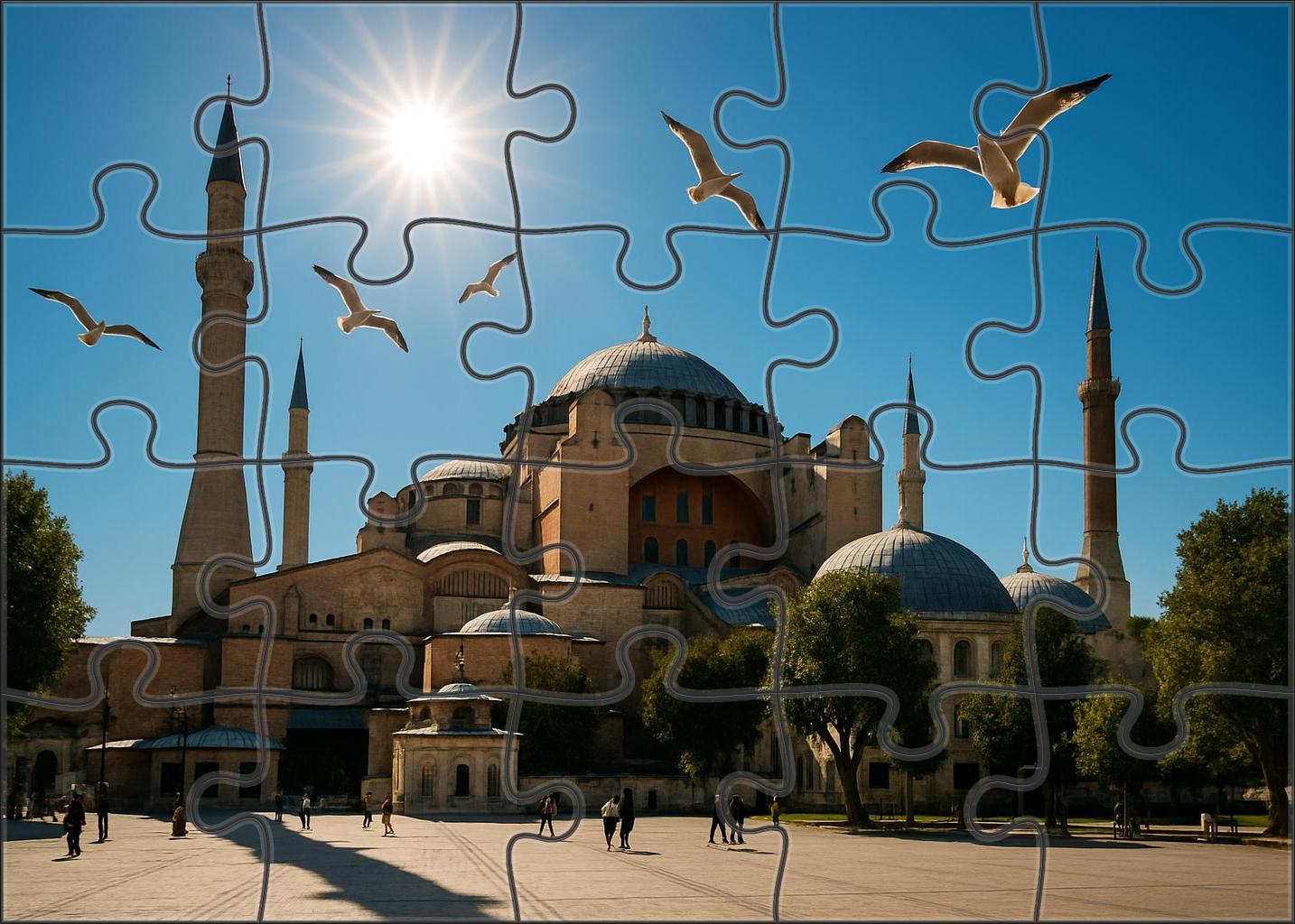 Hagia Sophia Located In Istanbul Turkey Recognized By 7492 Worldwide As A Historic Byzantine Masterpiece And Religious Symbol Easy Puzzles