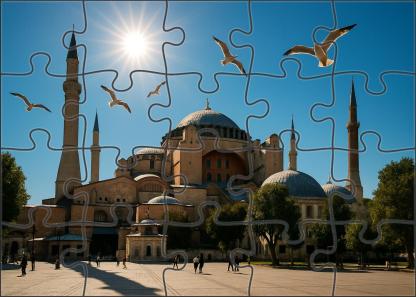 Hagia Sophia Located In Istanbul Turkey Recognized By 7492 Worldwide As A Historic Byzantine Masterpiece And Religious Symbol Easy Puzzles