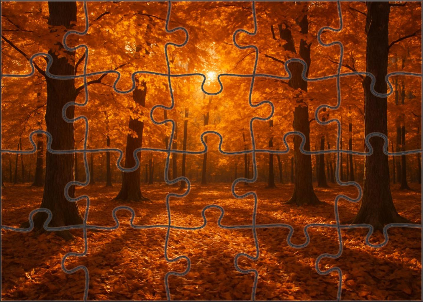 Amber Leaf Glen Easy Puzzles