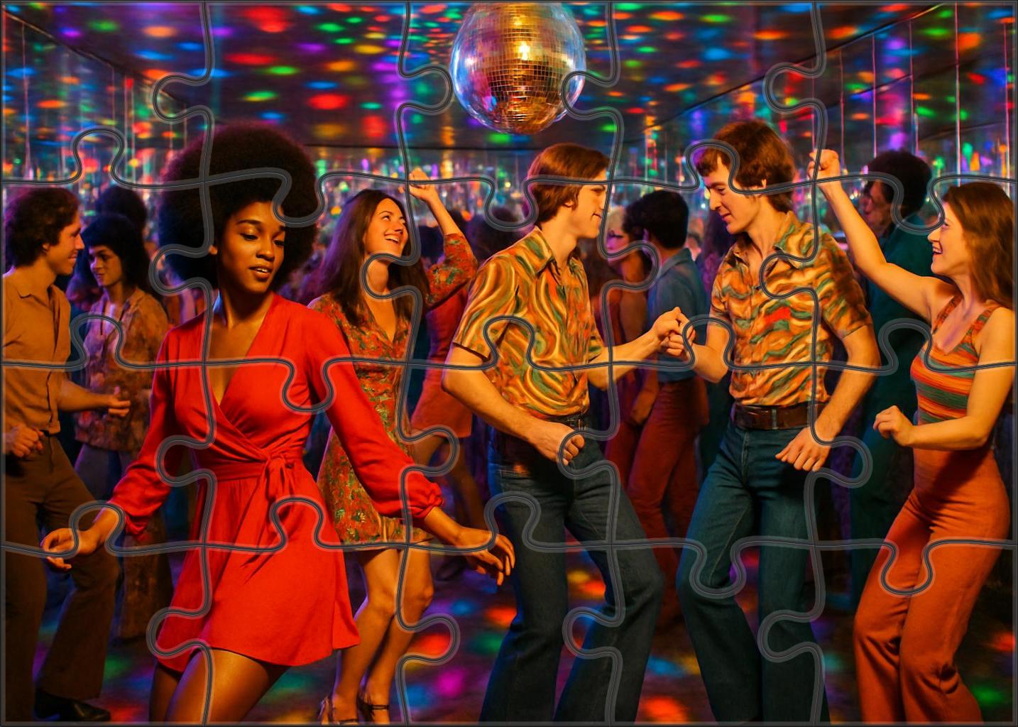 Retro Dancefloor Revival Glittering Disco Beats And Vintage Vibes Puzzle Fun