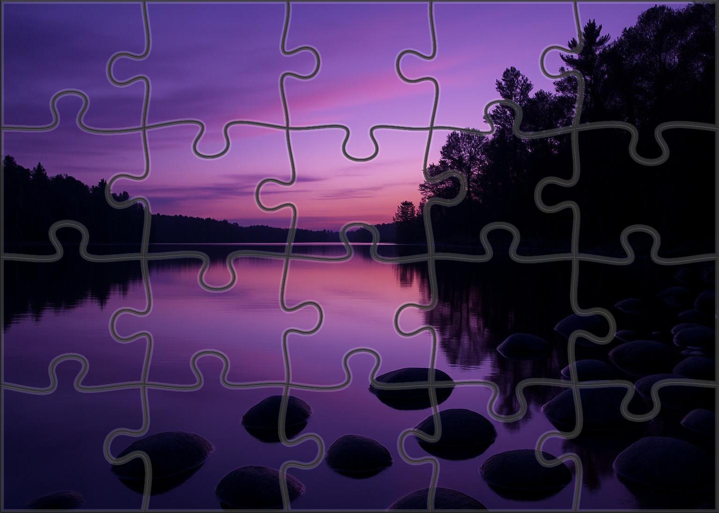 Twilight Serene Lake Shore 500 Piece Puzzle