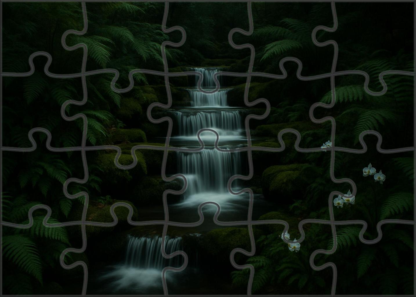 Silent Grove Falls Puzzle For Adults
