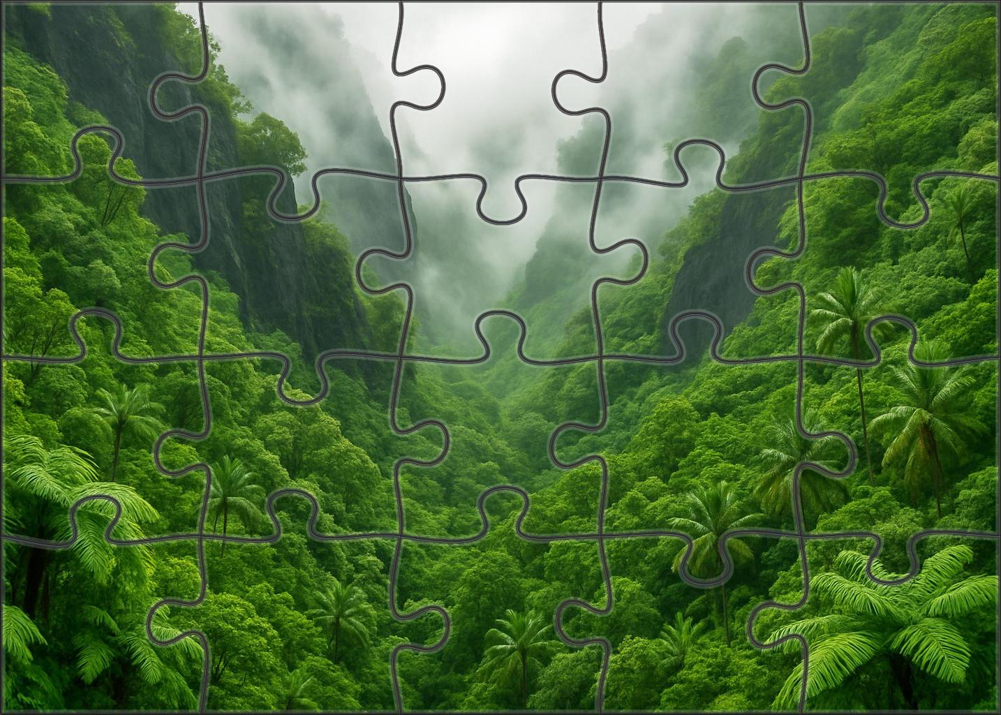 Verdant Volcanic Slopes Puzzle Collection