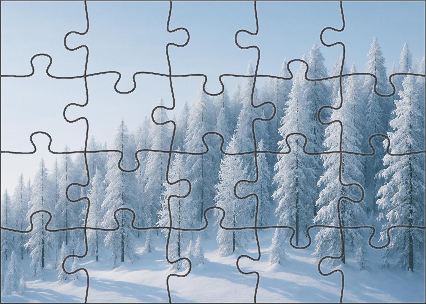 Winter Pine Ridge Premium Puzzle Pieces