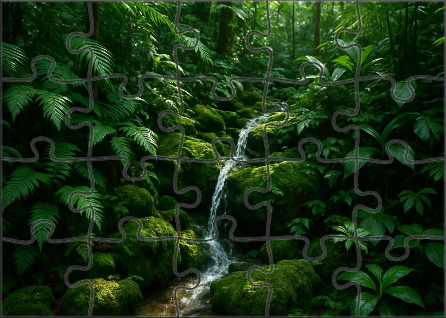 Verdant Ribbon Cascade 100 Piece Puzzle