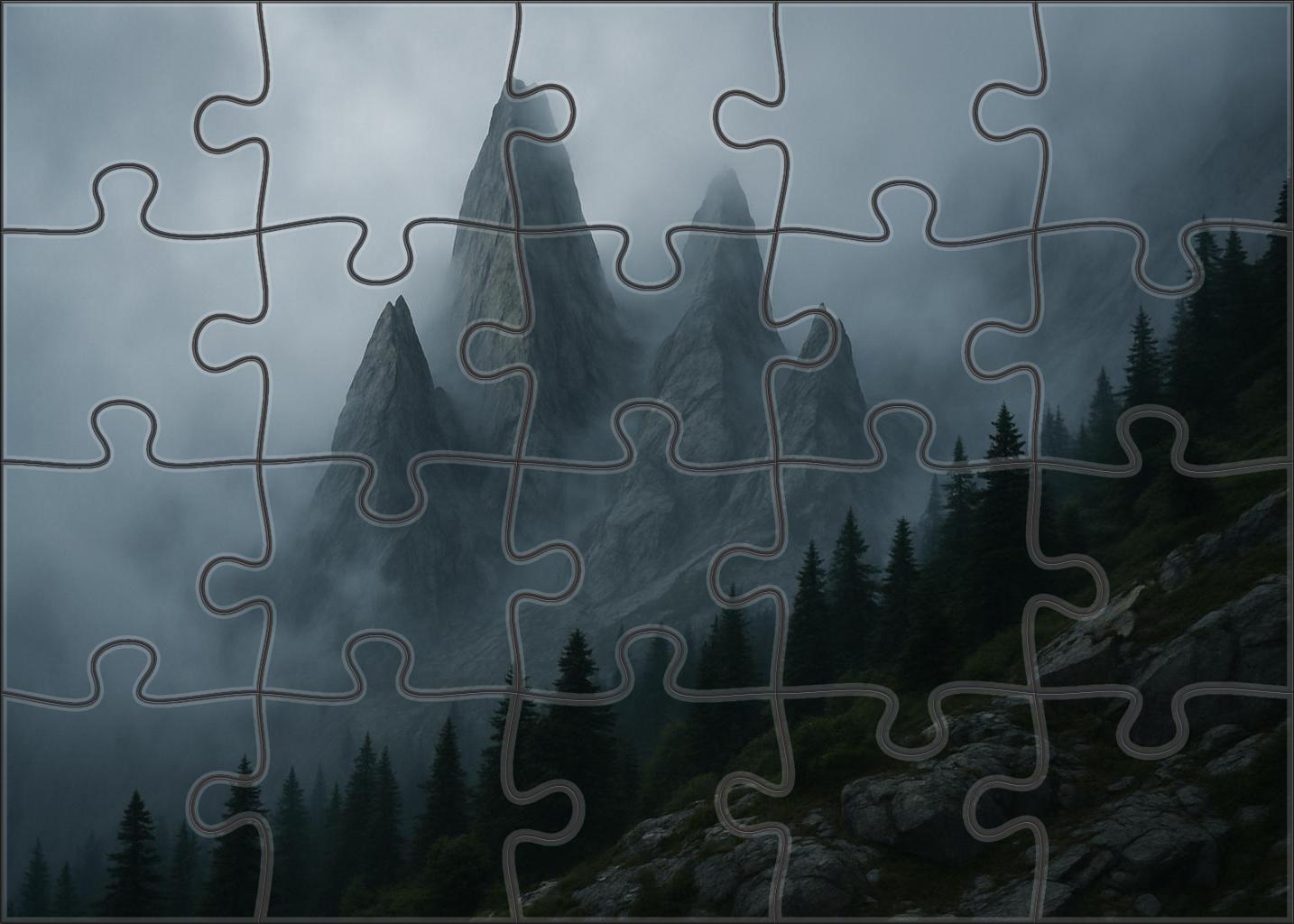 Foggy Mountain Pass 100 Piece Puzzle