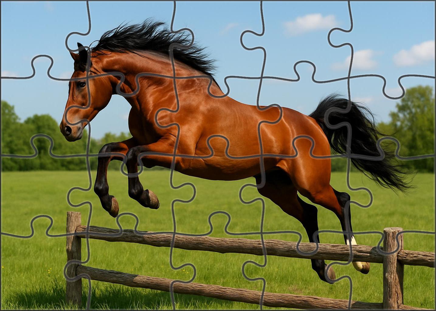 Golden Meadow Hunter Large Format Puzzle