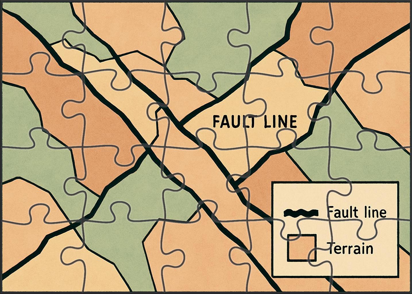 Geological Fault Line Diagram 500 Piece Puzzle