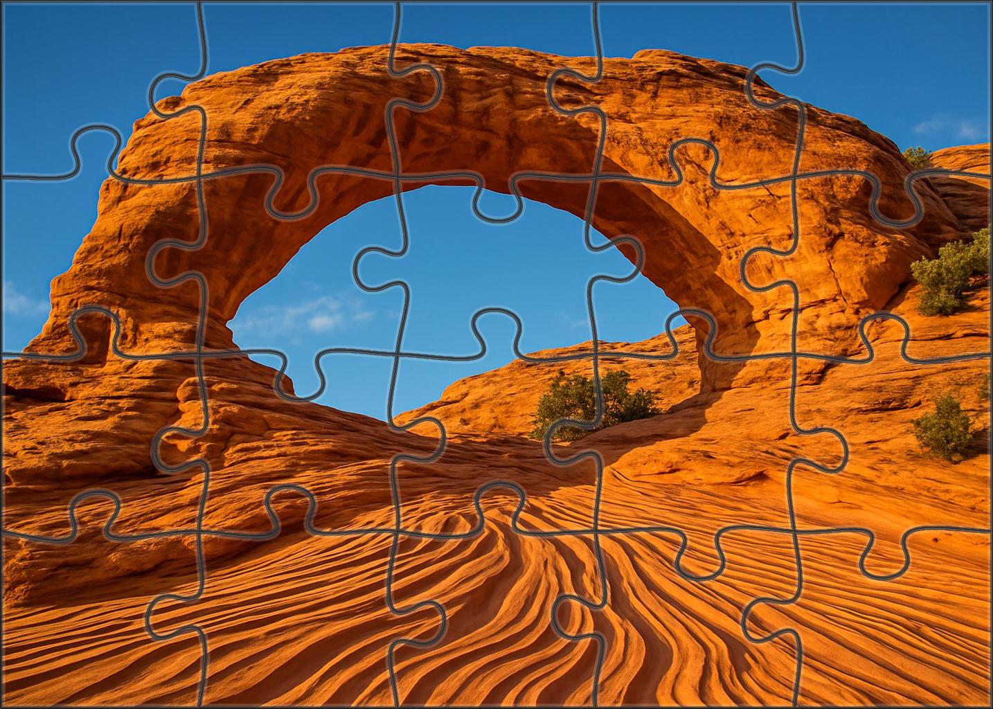 Sunlit Sandstone Arch Puzzle For Kids