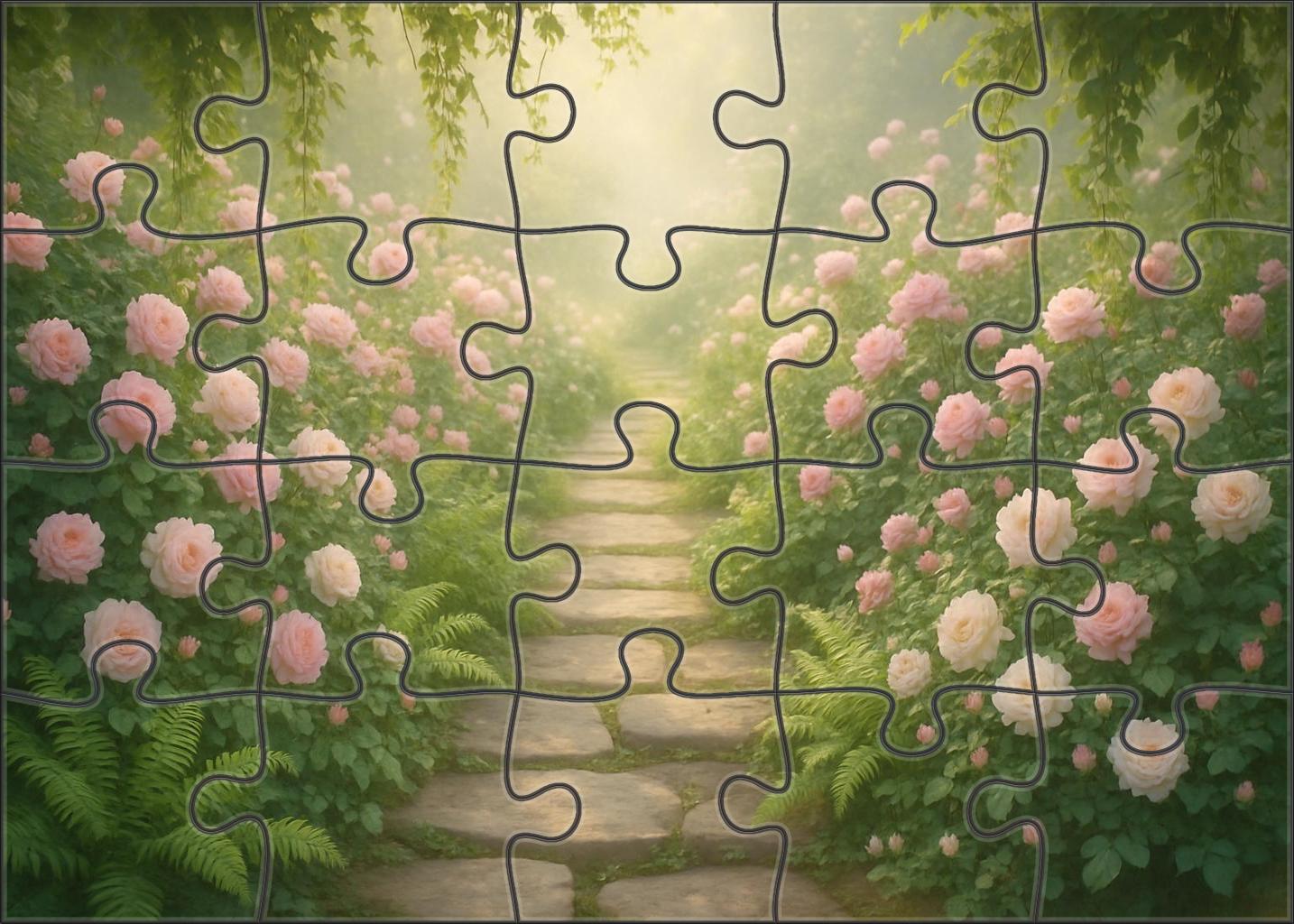 Blush Garden Pathway Puzzle Challenge