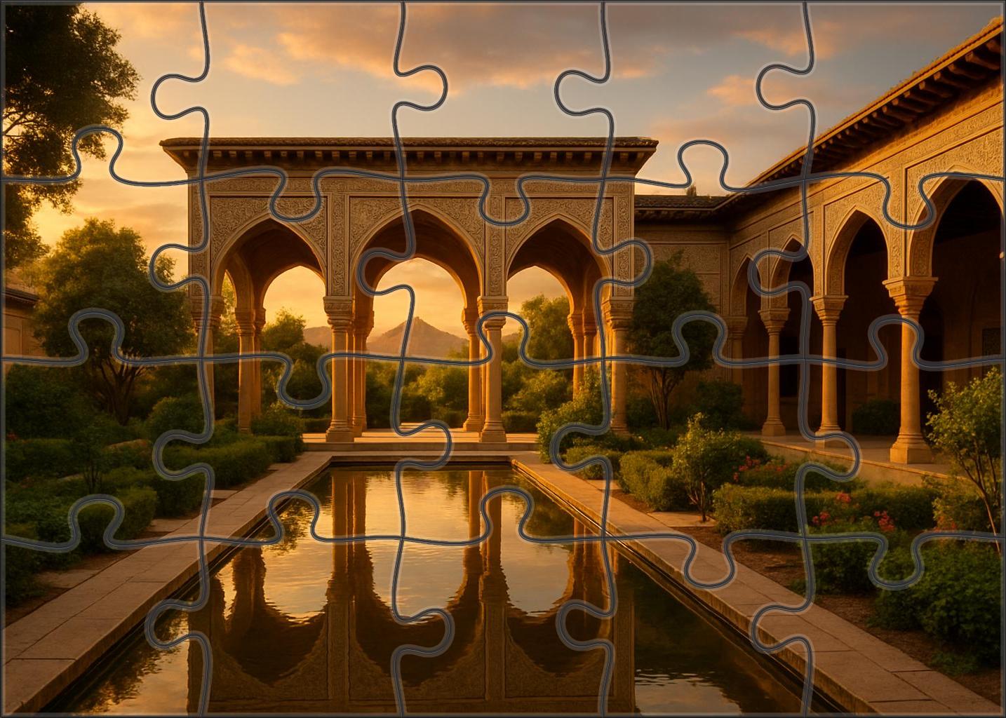 The Alhambra Granada Spain Recognized By 7280 Globally As A Masterpiece Of Islamic Architecture And Gardens Unique Puzzle Design