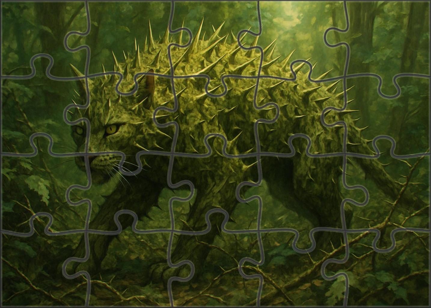 Thornback Chimera Forest Enigma With Bramble-coated Hide Challenging Puzzles