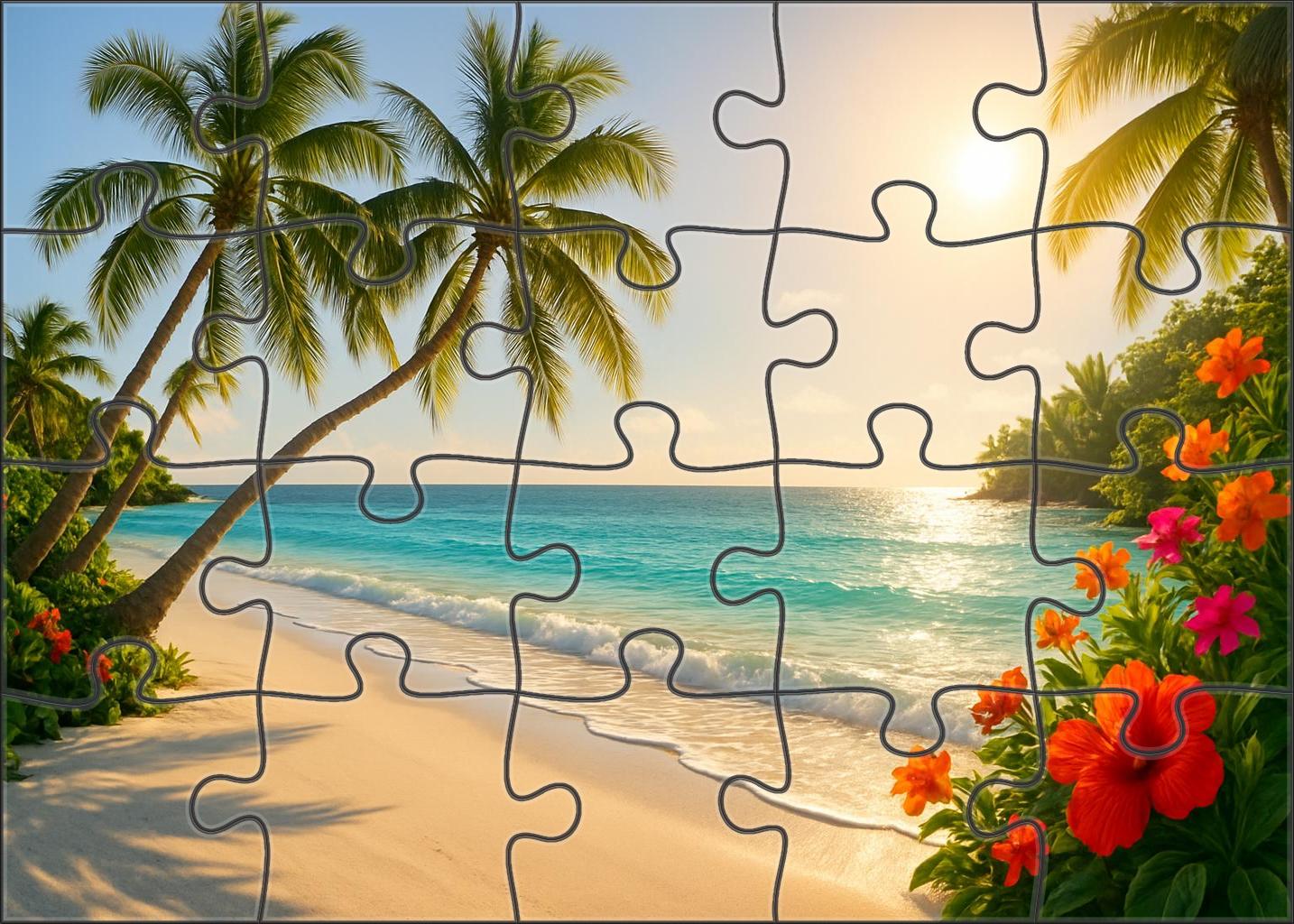 Tranquil Shores Secluded Beach Retreat 500 Piece Puzzle