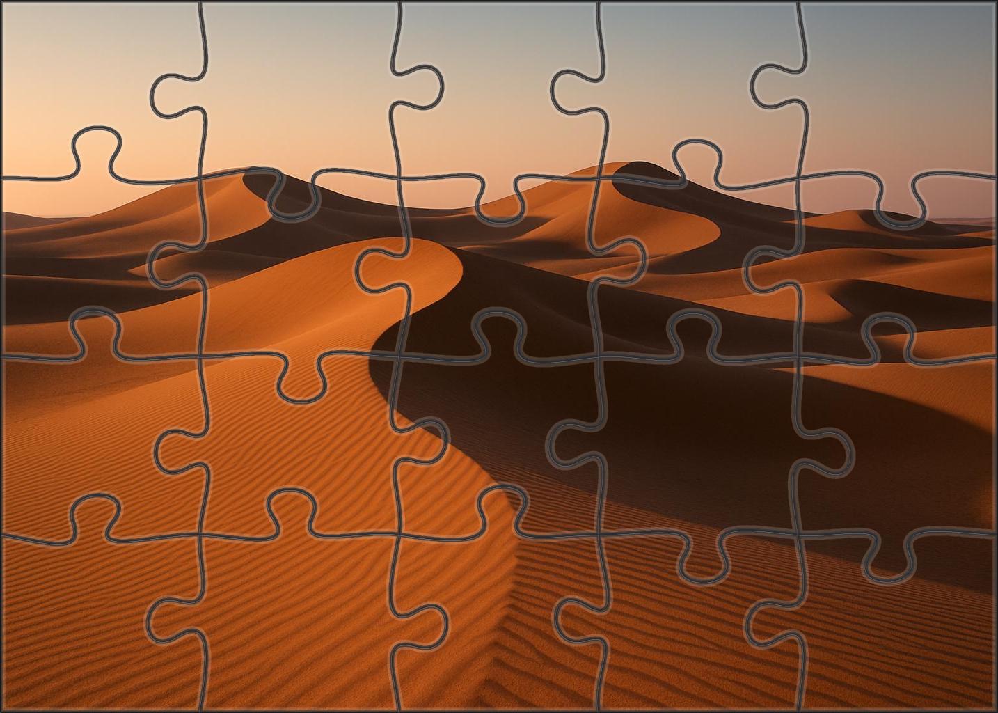 Silent Amber Dunes Tranquil Waves Beneath A Soft Morning Glow Premium Puzzle Pieces