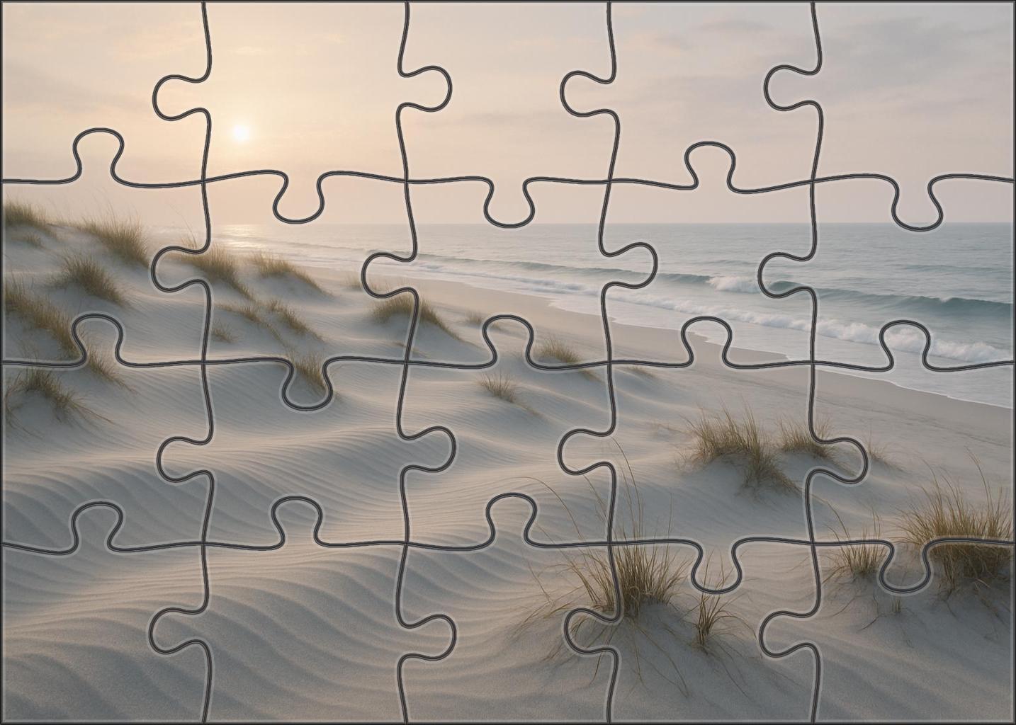 Silver Dunes Serenity Unique Puzzle Design