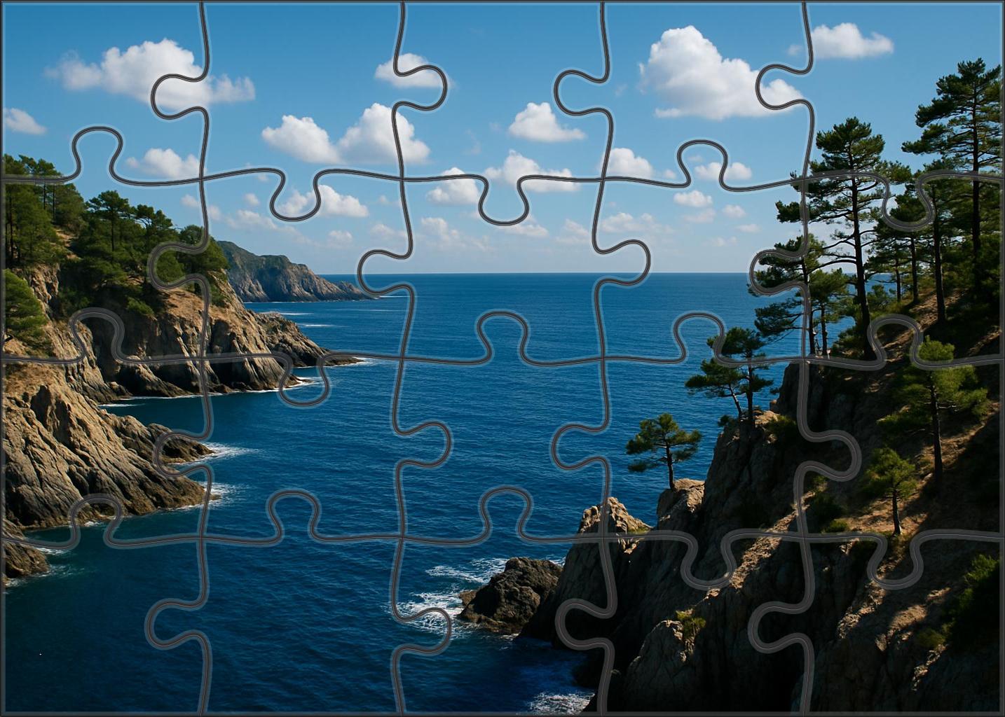 Azure Ocean Headland Challenging Puzzles