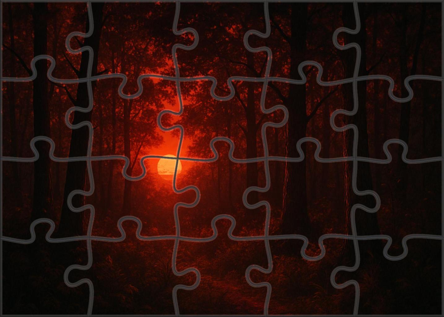 Crimson Twilight Grove 1000 Piece Puzzle