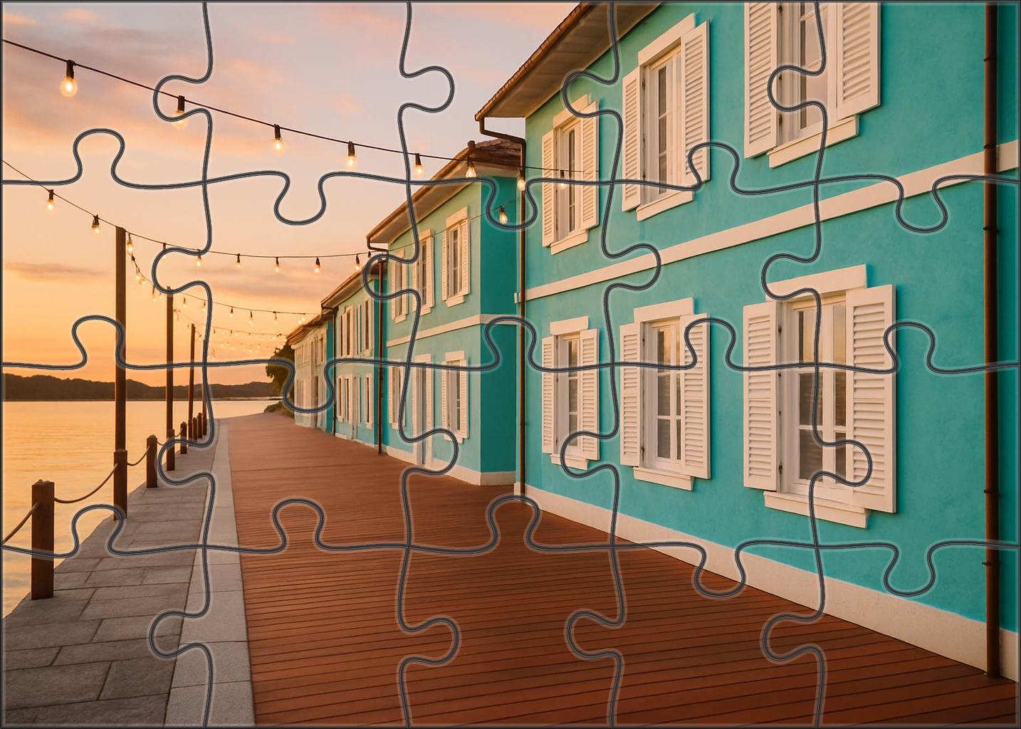 Turquoise Harbor Walk Mini Puzzle