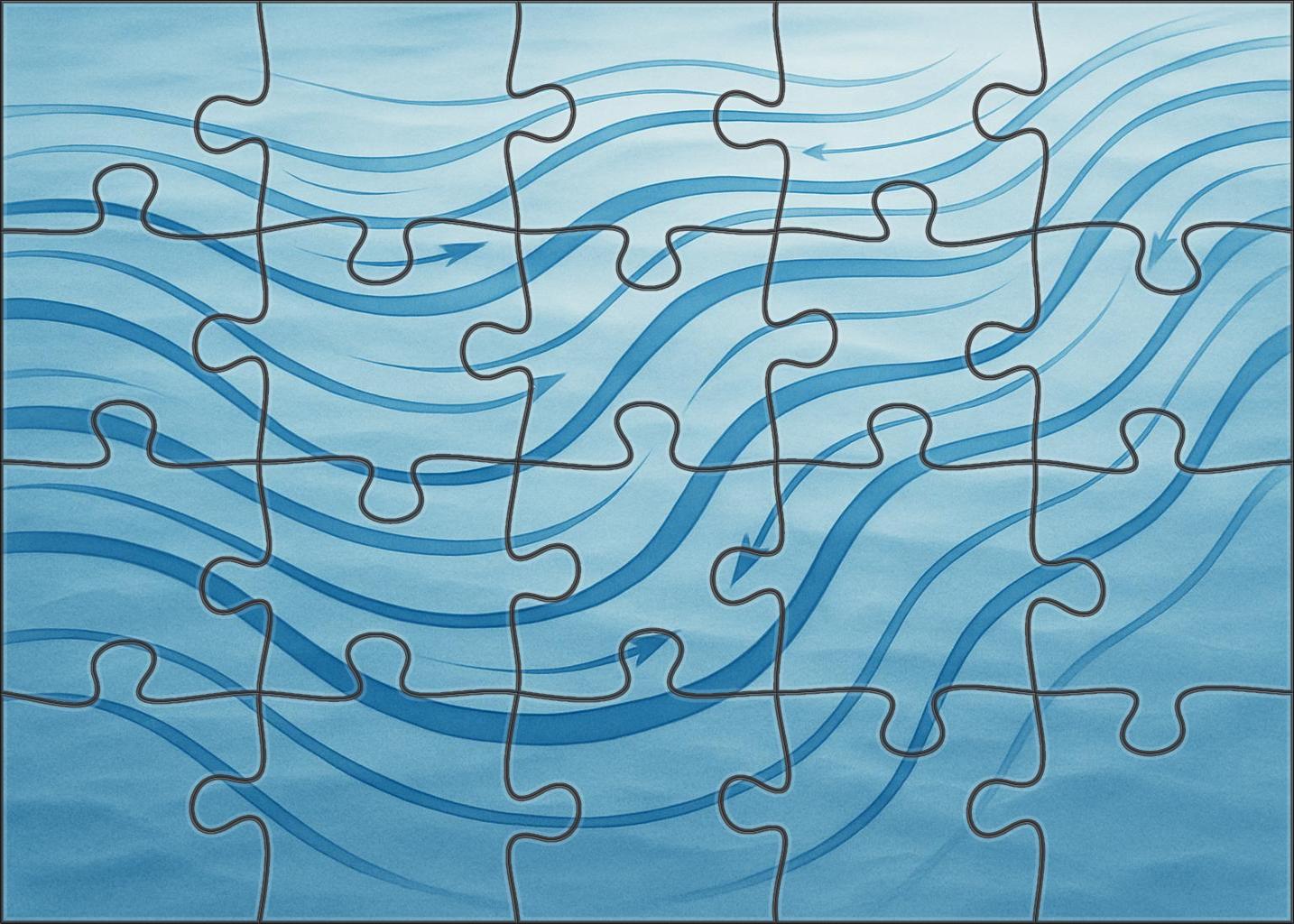 Ocean Current Streamline Visualization 300 Piece Puzzle