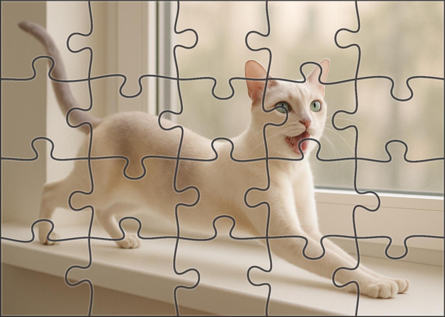 Creamy Lavender Oriental Puzzle Collection