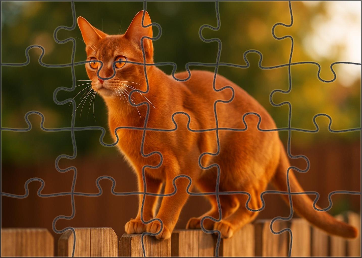 Amber Cascade Radiant Red Shorthair With Spirited Charm Family Puzzles