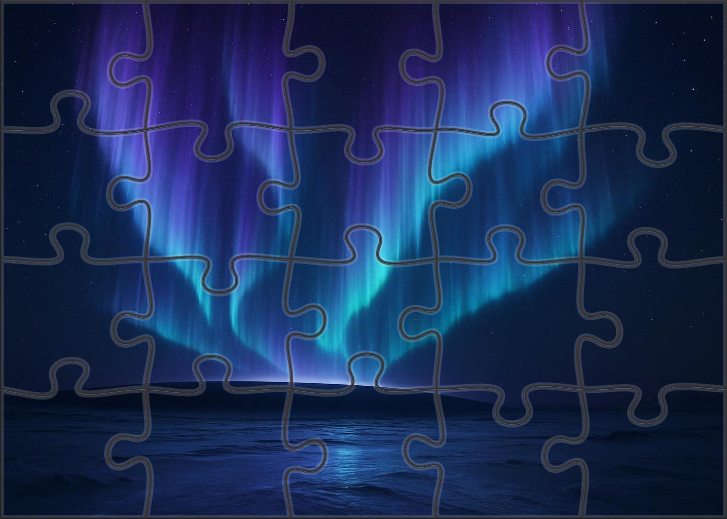 Twilight Aurora Cascade Puzzle Collection