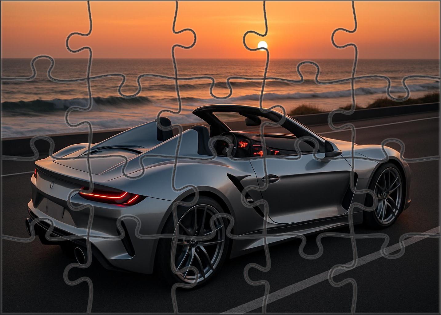 Cobalt Thunderbolt Twin-turbocharged Muscle Roadster Custom Jigsaw Puzzle