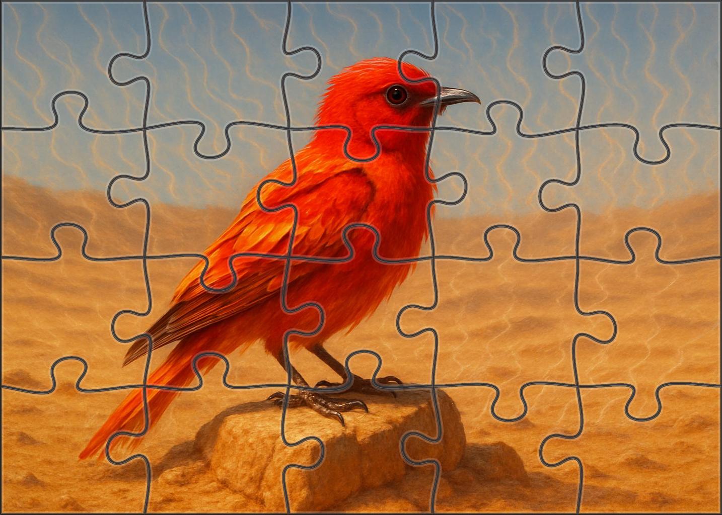 Sunscorch Raptor Desert Blaze With Radiant Feather Plume Easy Puzzles