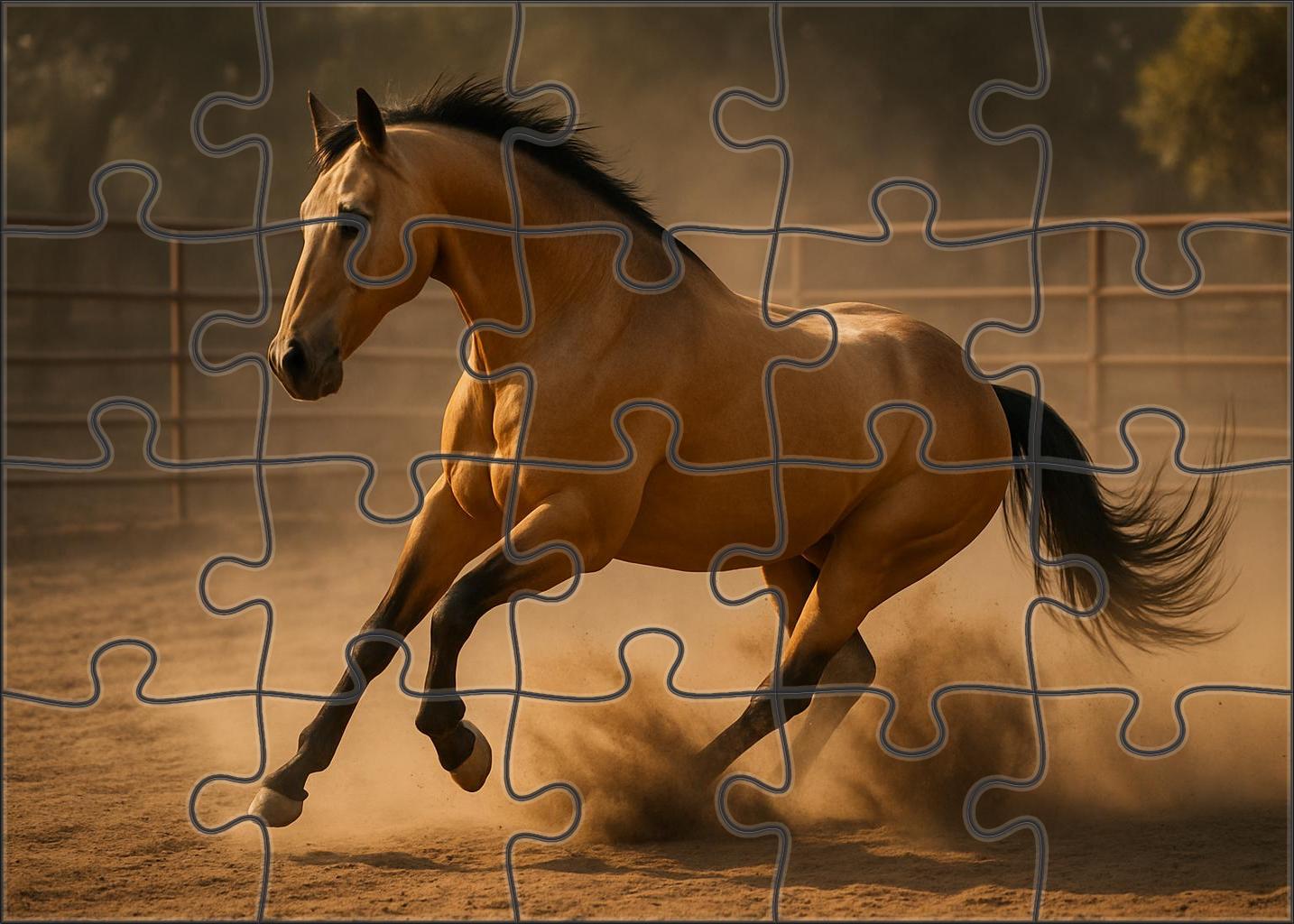 Emerald Spirit Stock Horse Vibrant Buckskin Gelding With Agile Frame Custom Jigsaw Puzzle