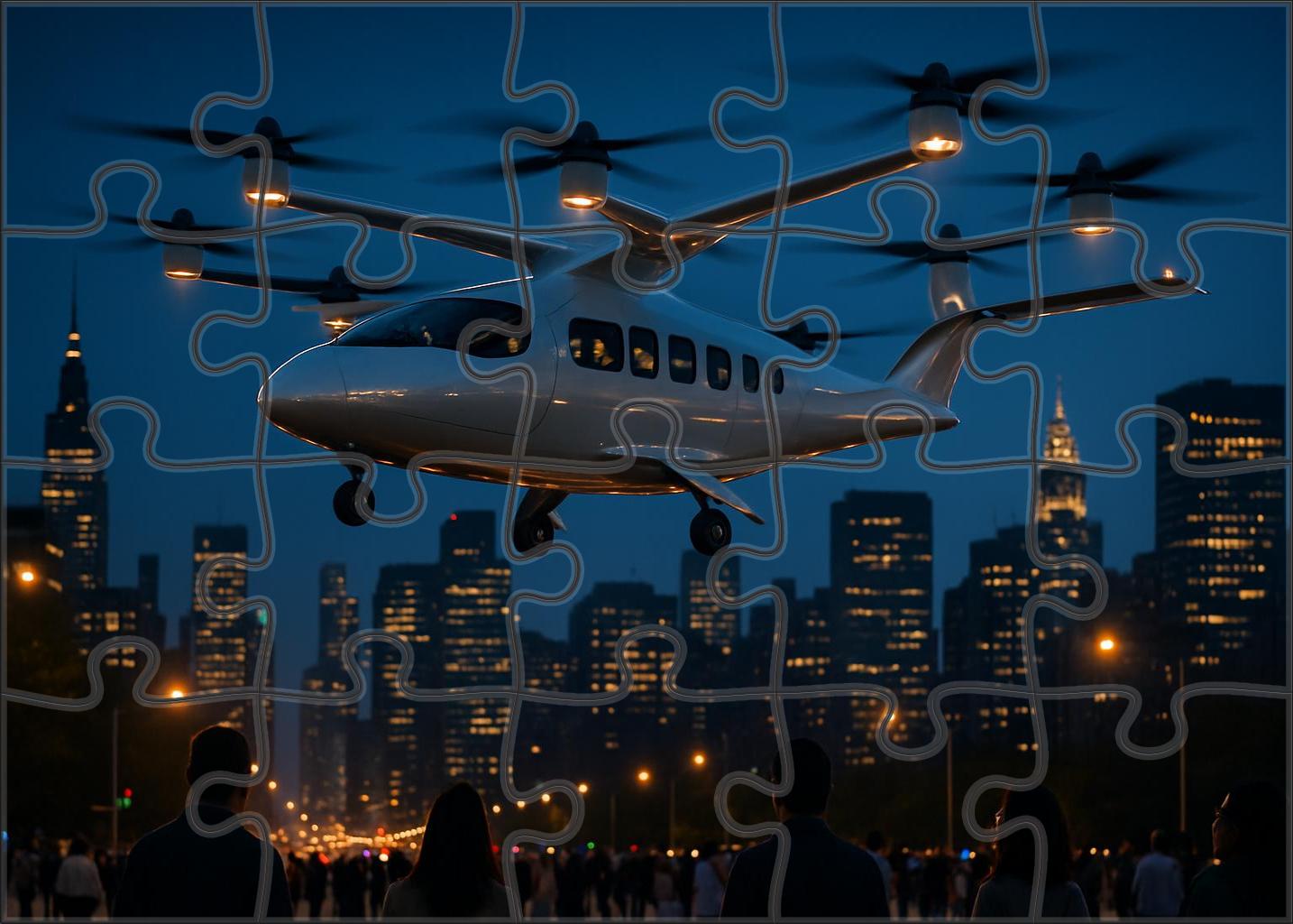 Electric Vertical Takeoff And Landing Airliner Puzzle For Kids
