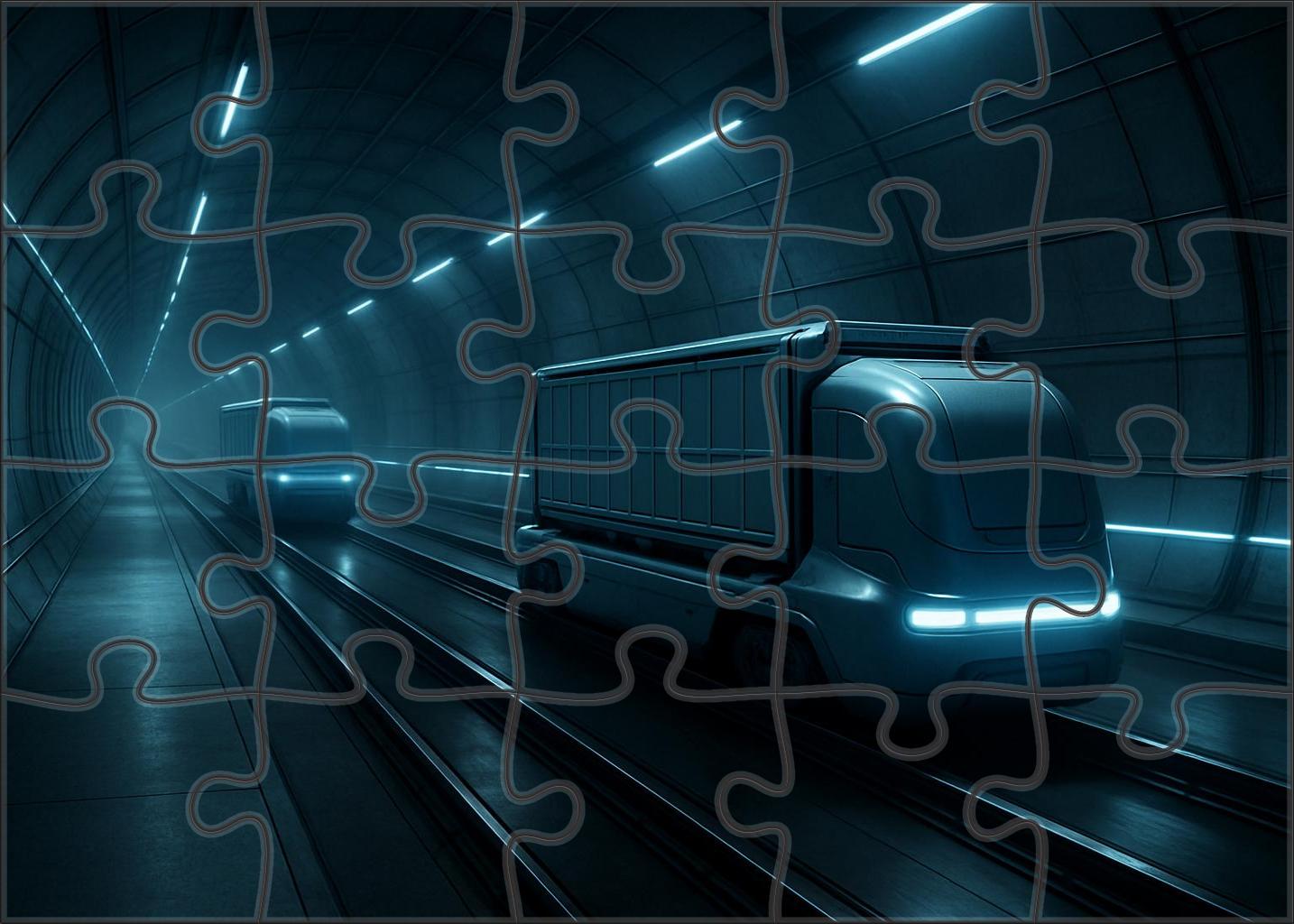 Automated Underground Freight Conveyor 500 Piece Puzzle