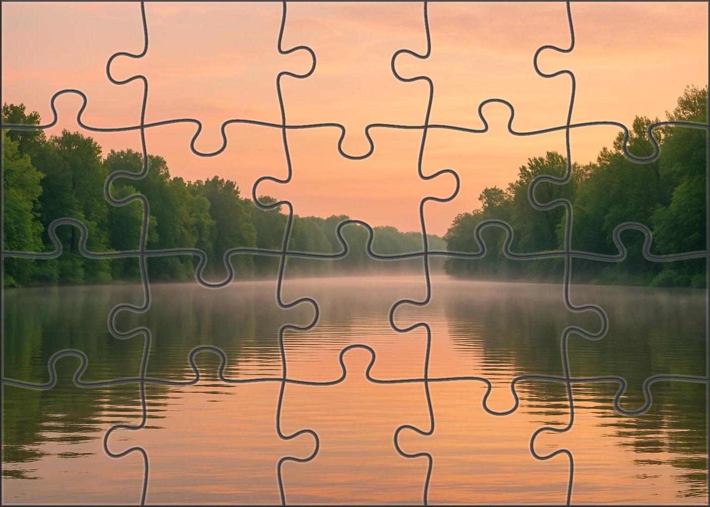 Quiet Lakeside Dawn 20 Piece Puzzle