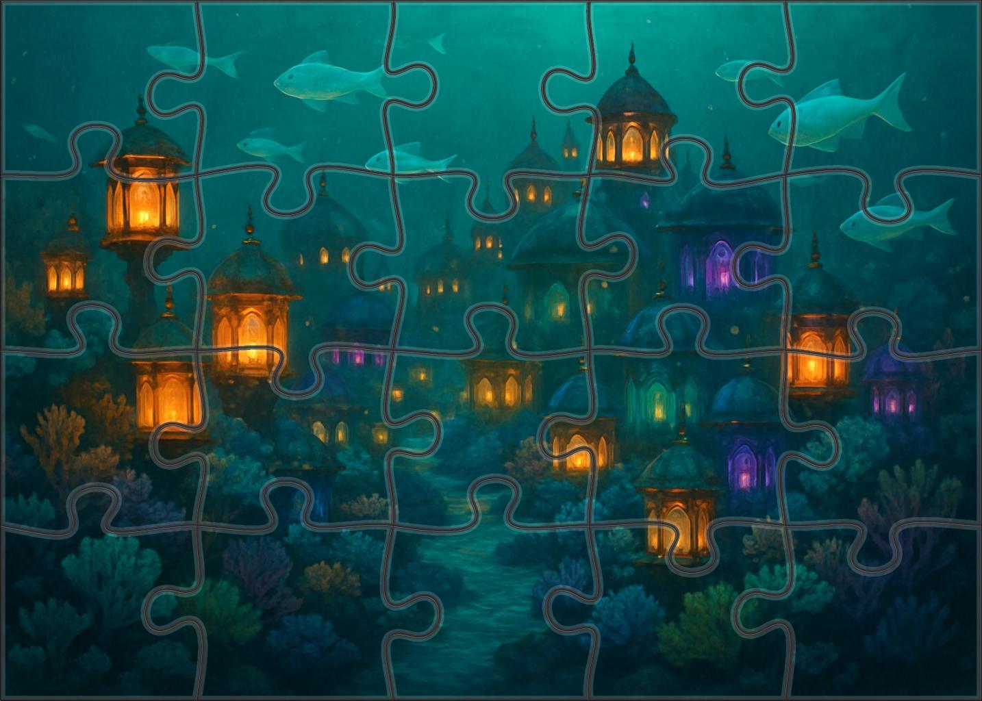 Submerged Lantern City Puzzle Challenge