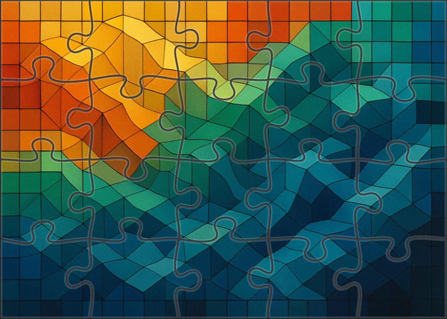 Digital Terrain Shading Mosaic 500 Piece Puzzle