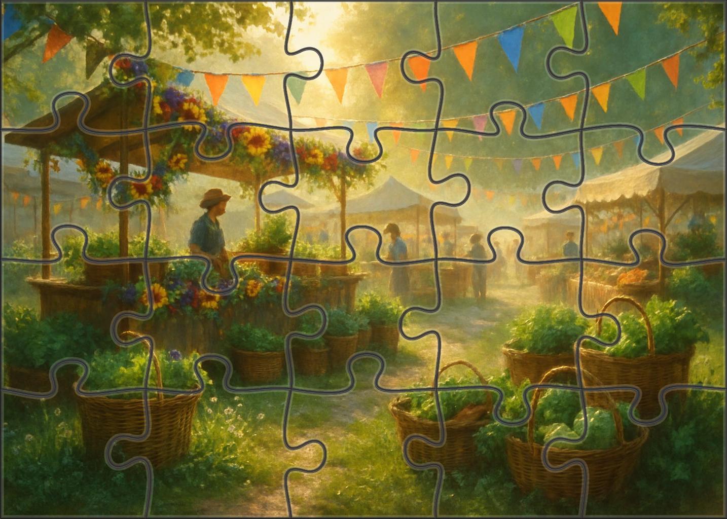 Spring Dew Market Morning Puzzle Fun