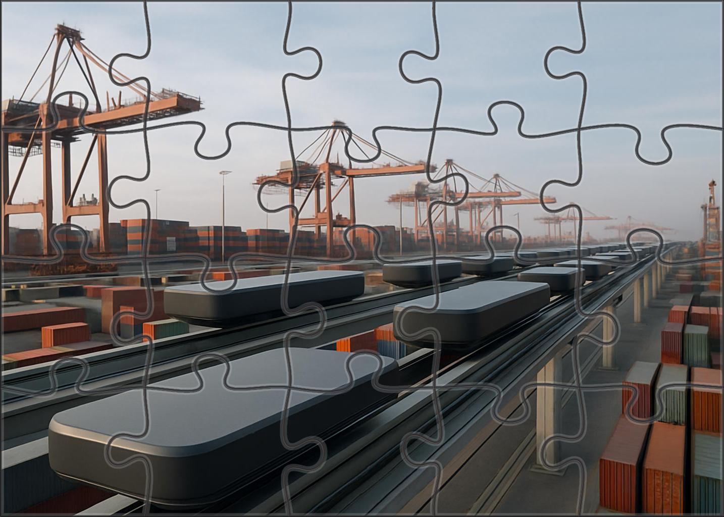 Magnetically-levitated Cargo Conveyor 1000 Piece Puzzle